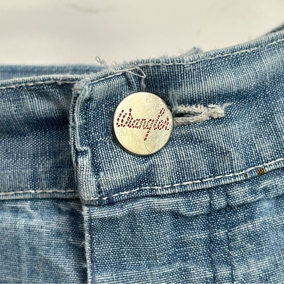 1970s VTG Wrangler shorts (wwii dungaree style pockets) size 34 light wash - Picture 5 of 7